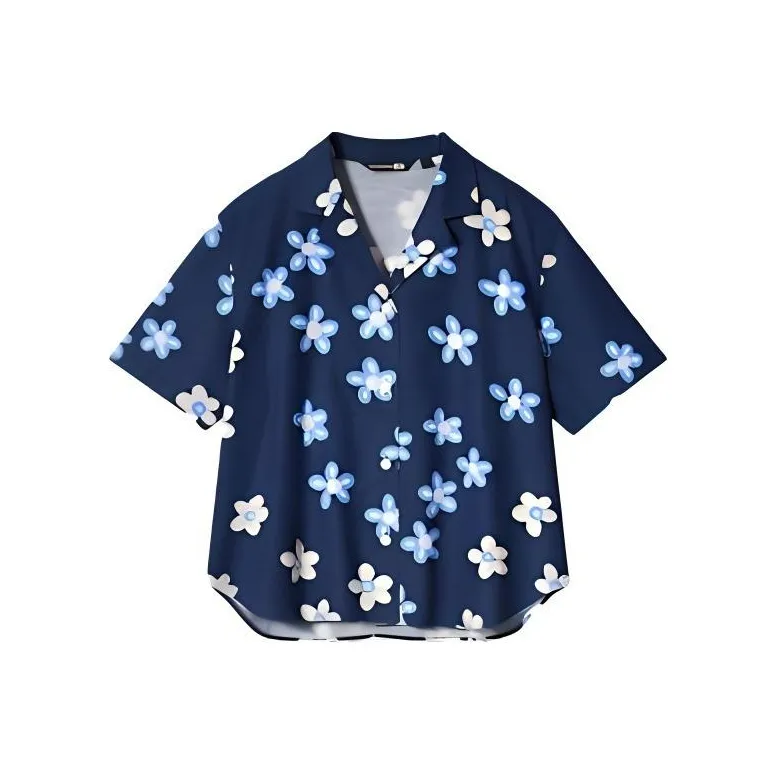 Marimekko X UNIQLO Marimekko Co-brand Shirts Women's Blue-0