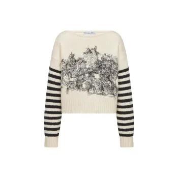 DIOR FW24 Sweater Women's Black White