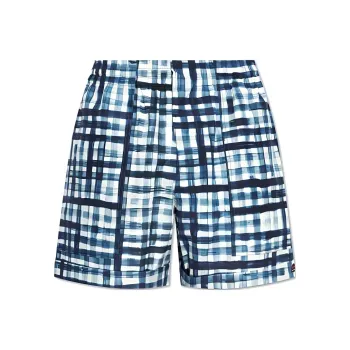 Bottega Veneta Plaid Pattern Shorts
