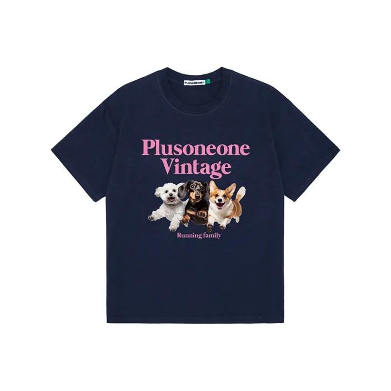 PLUSONEONE+ Regular Short Sleeved T Shirts Unisex-38