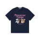 Deep Navy Blue-Running Puppy