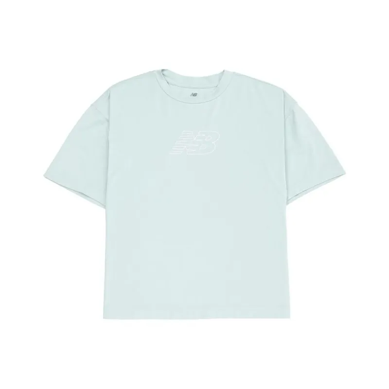 New Balance Drop Shoulder Sleeve T Shirt Women's Green-0