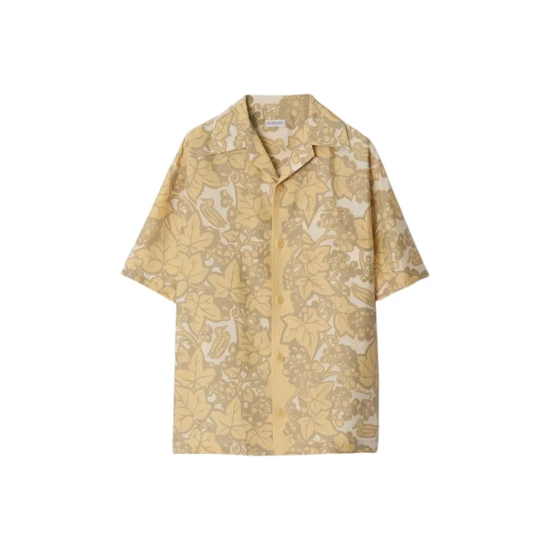 Burberry Allover Floral Printed Short Sleeved Shirt-0