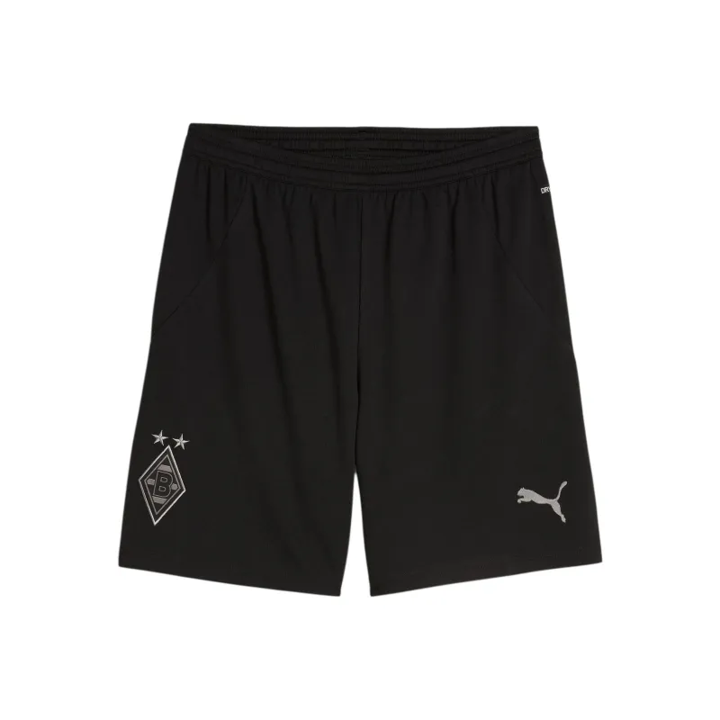 PUMA Borussia Mönchengladbach SS24 Soccer Bottoms Men's Black Gray Color-0