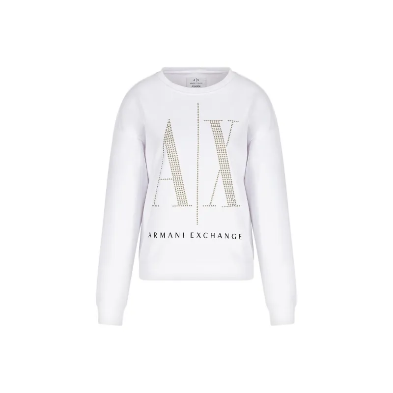 ARMANI EXCHANGEAE SS22 Sweatshirt Women's White-0