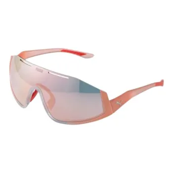 PUMA Metal Irregular Shape Sunglasses Unisex Pink