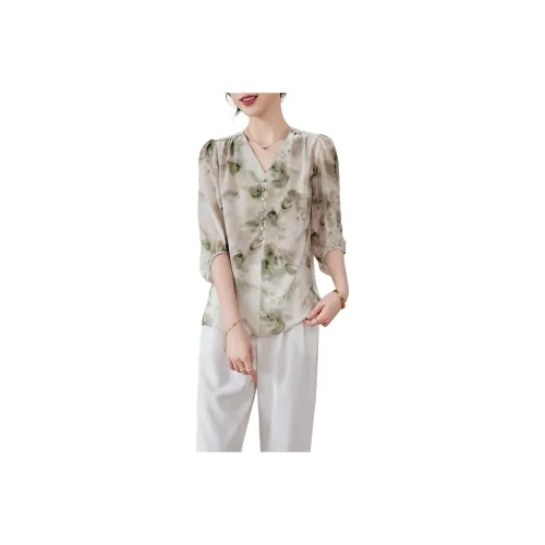 To The West Shirt Women's Washed Light Green