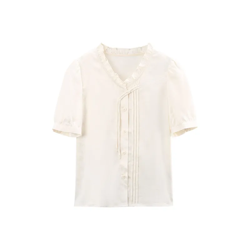 A Paradise For Awakening Shirt Women's Beige-0