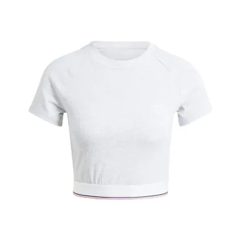 adidas originals Tape Waistband Tee 'Light Grey Heather'