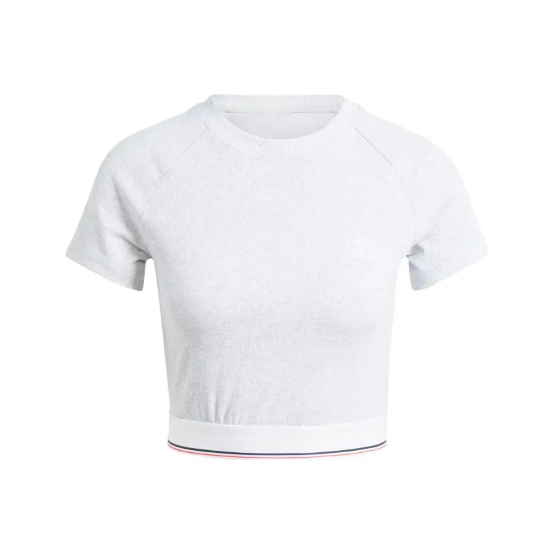 adidas originals Tape Waistband Tee 'Light Grey Heather'-0