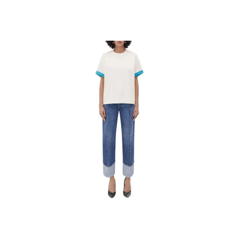 Bottega Veneta Cotton Jersey T Shirt White-0