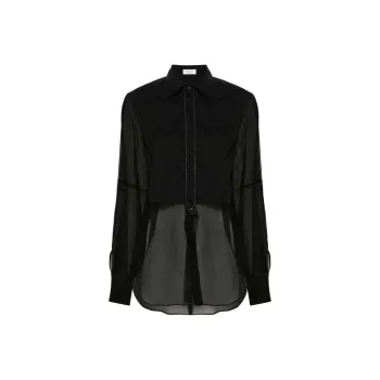 Brunello Cucinelli Organza Semi-Sheer Shirt