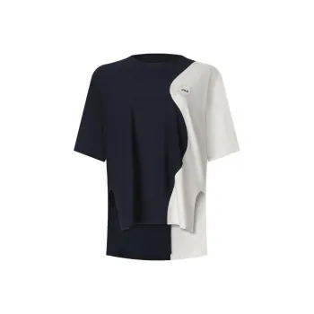 FILA Drop Shoulder Sleeve T Shirt Women's Dark Morning Blue