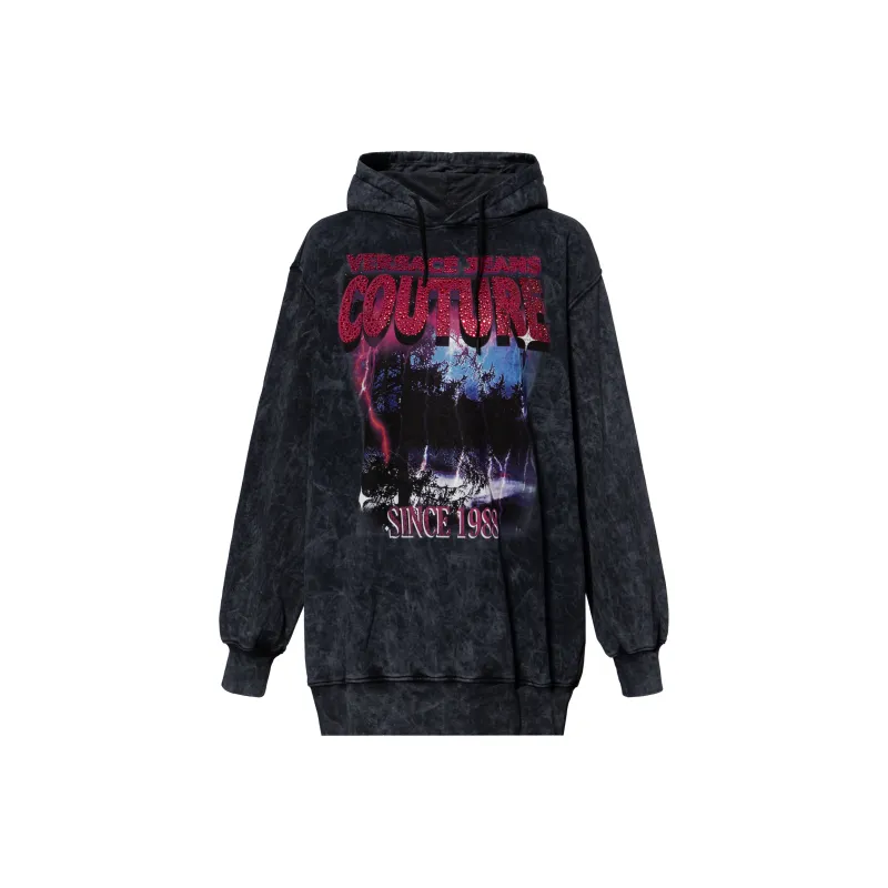 VERSACE JEANS COUTURE Graphic print Cotton Hoodie-0
