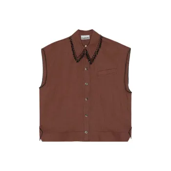 GANNI Shirts Women's Dark Brown