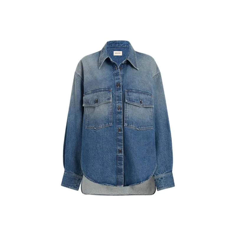 KHAITE Long Sleeved Buttoned Overshirt-0