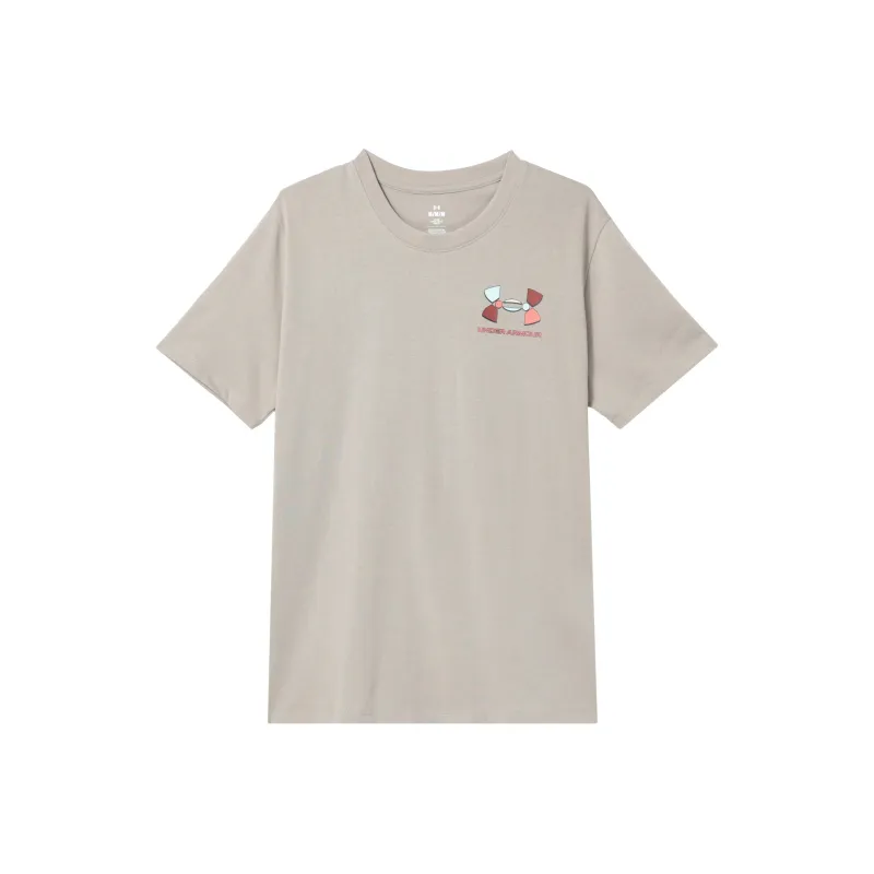 Under Armour Drop Shoulder Sleeve T Shirt Women's Khaki-0