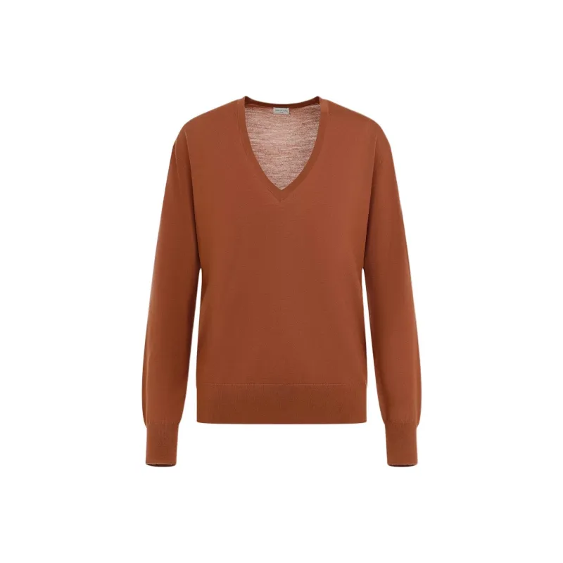 DRIES VAN NOTEN V Neck Knitted Jumper-0