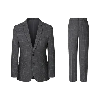 JOHNHOLLIS Business Suits Men's Gray