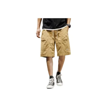Tonlion Casual Shorts Men Ginger Yellow