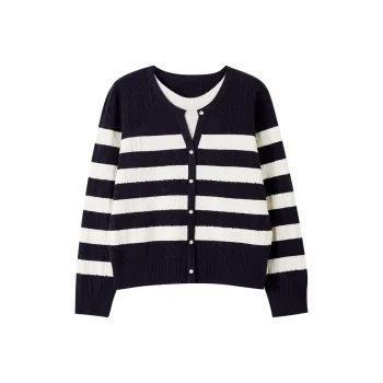XIANGYING Sweater Women's Navy Blue