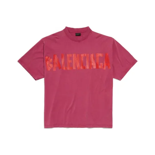 Balenciaga Tape Type T Shirt 'Raspberry'