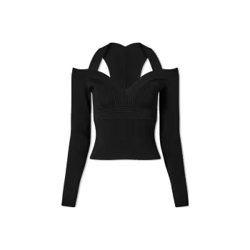 Alexander McQueen Cut Out Detailed Top