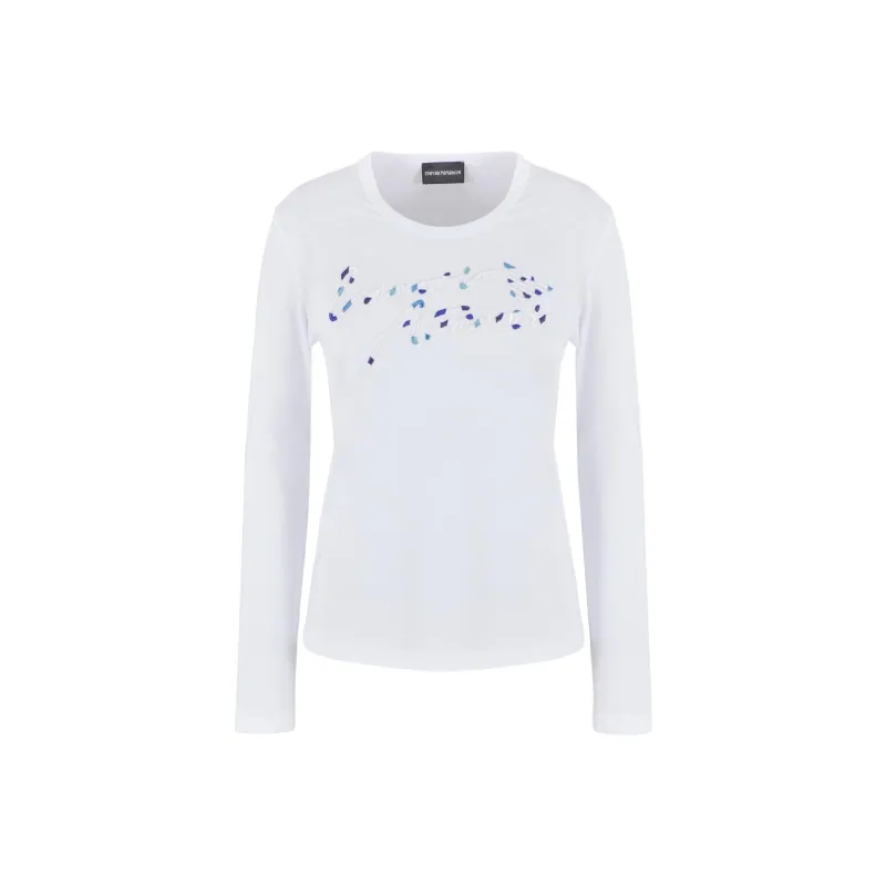 EMPORIO ARMANI Asv Jumper In Supima Jersey With Embossed Signature Logo Embroidery-0