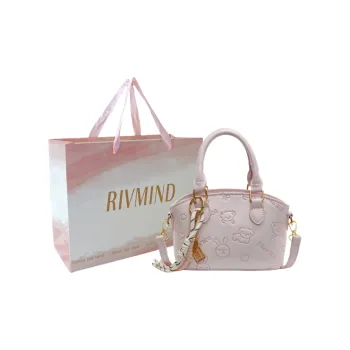 RIVMIND PU Handbag Women's Pink/White/Black/Brown