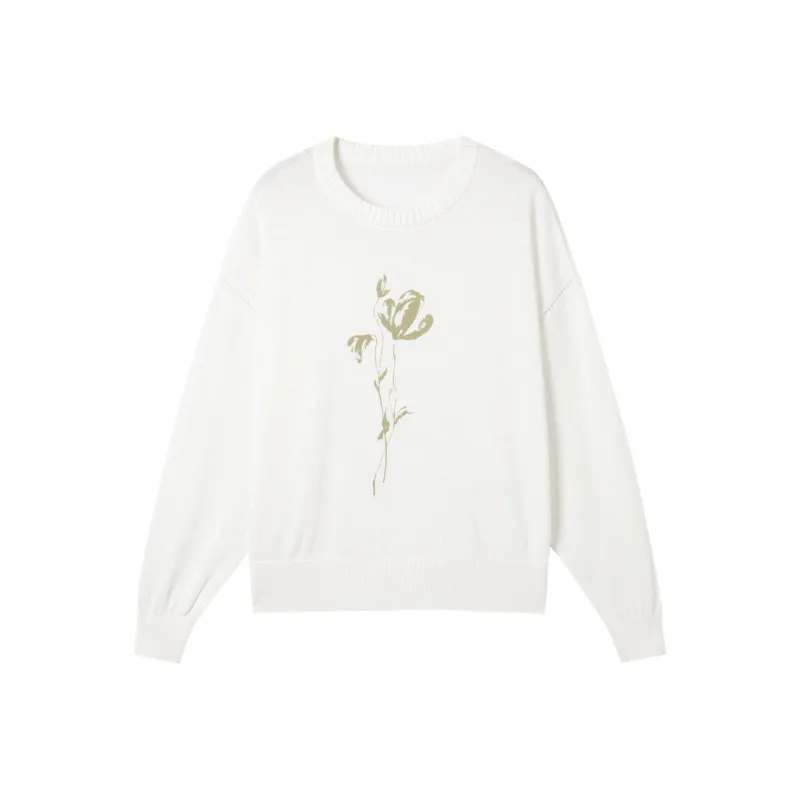 DIALOGUE Sweater Women's Moon White-0