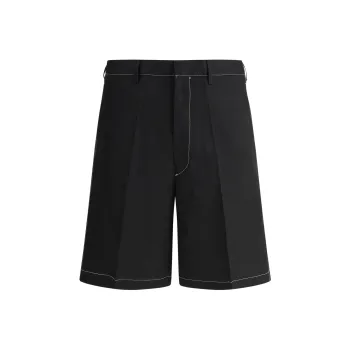 PRADA Logo Patch Bermuda Shorts