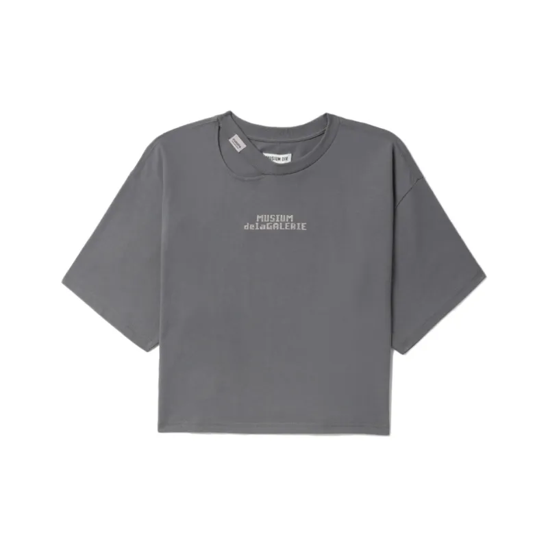 MUSIUM DIV Cut out detail Cropped T shirt-4