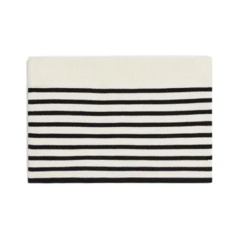 CELINE SS22 Women's Striped Print Fitted Crop Top White