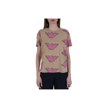 EMPORIO ARMANI Drop Shoulder Sleeve T Shirt Women's Multicolor