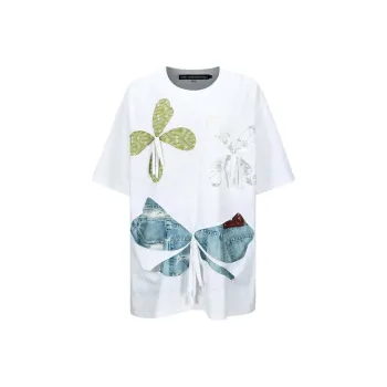 ANDERSSON BELL SS24 Drop Shoulder Sleeve T Shirt Women's White