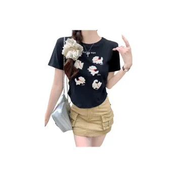 Mu Xiao Xin Regular T Shirt Women's Black
