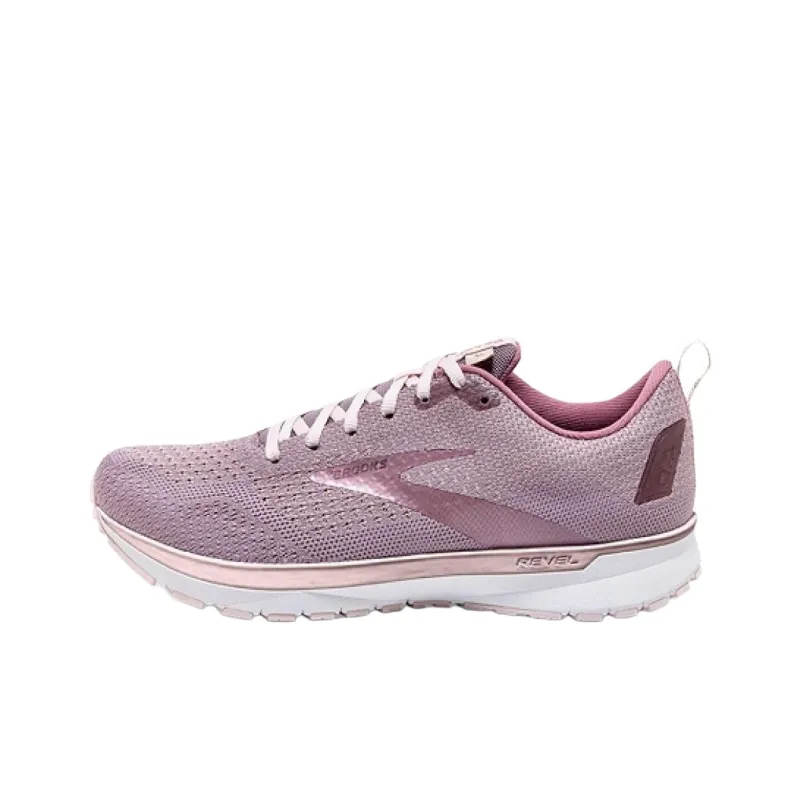 Brooks Revel 4 Anti Slip Wear Resistant Low Top Casual Running Shoes Women's Purple-0