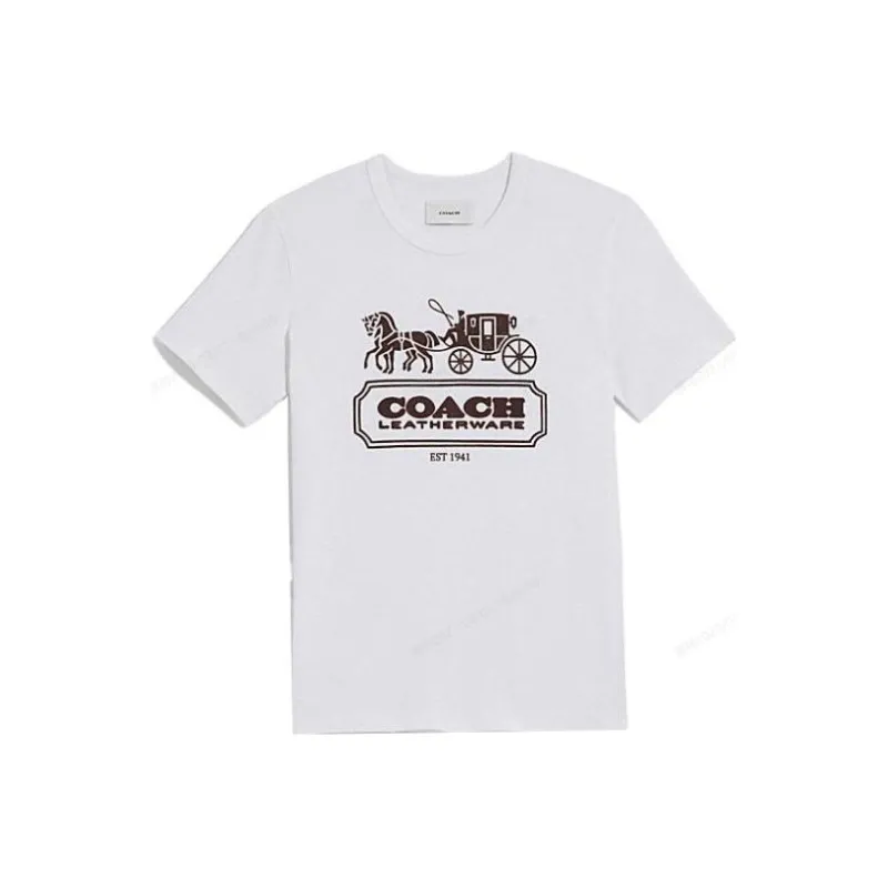 COACH T Shirts Women's White-0