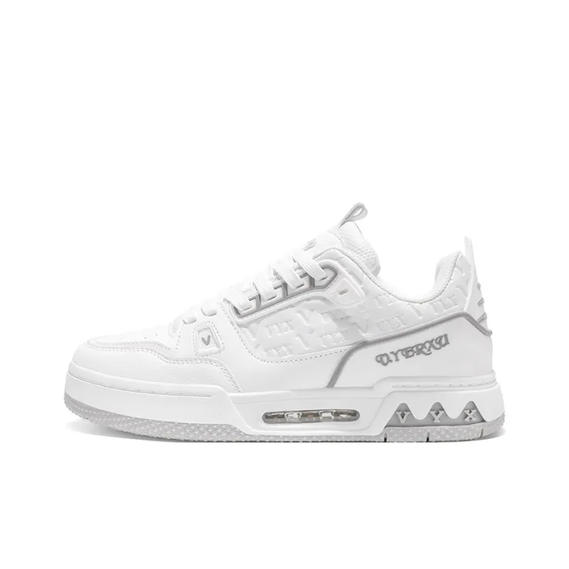 V.YERXU Air Trainer Versatile Casual White Sneakers Wear resistant And Lightweight Low Top Skateboard Shoes Unisex-0