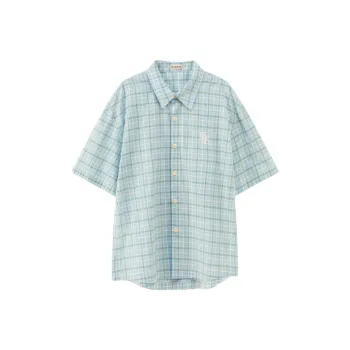 NO ONE ELSE Shirt Unisex Blue Plaid