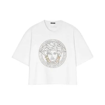 VERSACE JEANS COUTURE Medusa print Cotton T shirt