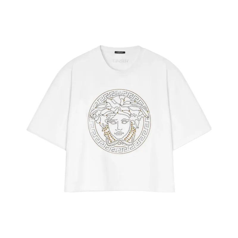 VERSACE JEANS COUTURE Medusa print Cotton T shirt-0