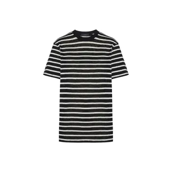 MOCO T-Shirt Women's Black White Stripes