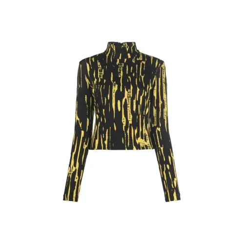 AMBUSH Graphic Print Cropped Long-Sleeved Top