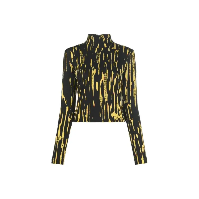 AMBUSH Graphic Print Cropped Long Sleeved Top-0