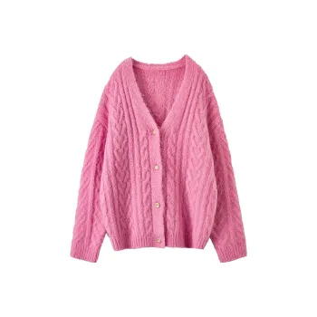 XIANGYING Sweater Women's Barbie Pink