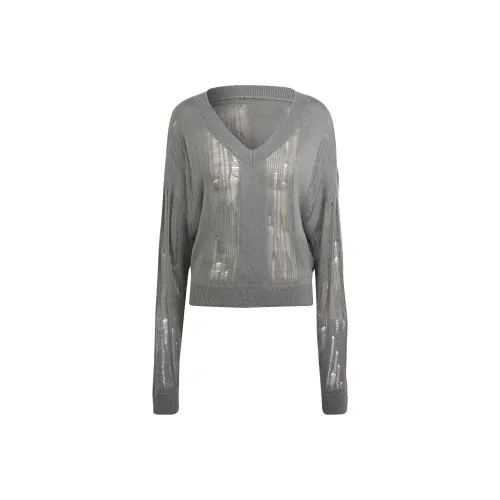 Adidas Originals DISTRESSED CREW SWEATSHIRT Sweater Women's Gray
