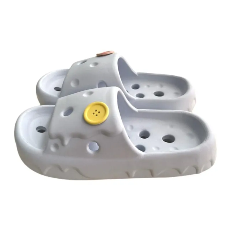 Thin Strips Sandal Slippers Unisex, Light Yellow-24