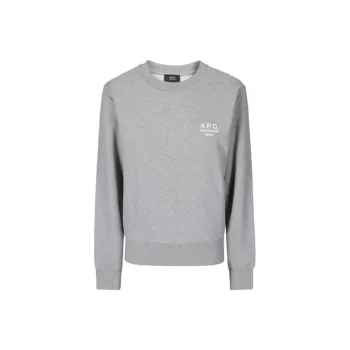 A.P.C Rue Madame Logo Embroidered Crewneck Sweatshirt
