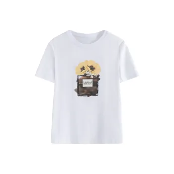 She Enjoys Drop Shoulder Sleeve T Shirt Women's Milk White